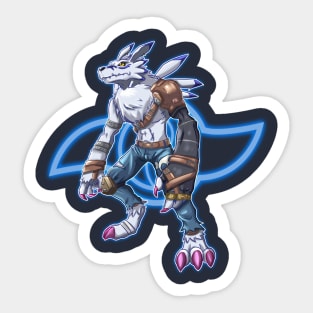 fanart weregarurumon Sticker